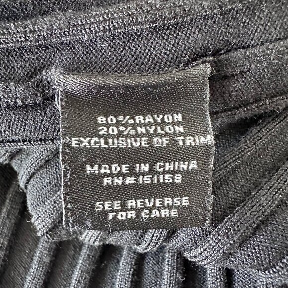 525 America Womens Rib Knit Scoop Neck Sleeveless Stretchy Dress Size M Black - Picture 8 of 13